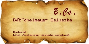 Büchelmayer Csinszka névjegykártya